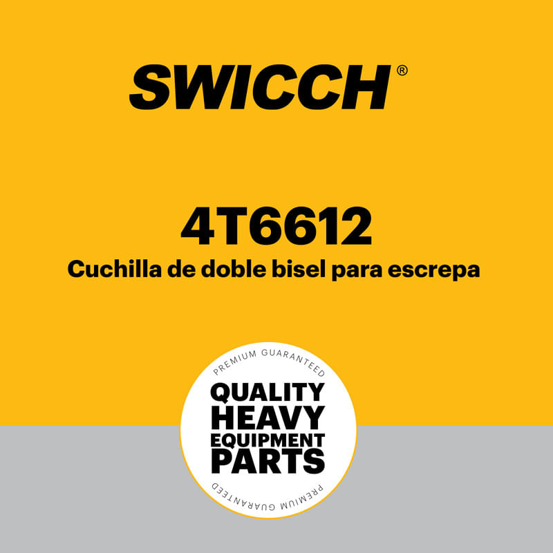 Cuchilla de doble bisel para escrepa 4T6612