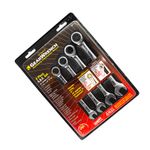 4 Piezas Juego de Llaves Combinadas con Matraca SAE 12 Puntas APX9304