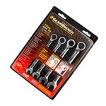 4 Piezas Juego de Llaves Combinadas con Matraca SAE 12 Puntas APX9304