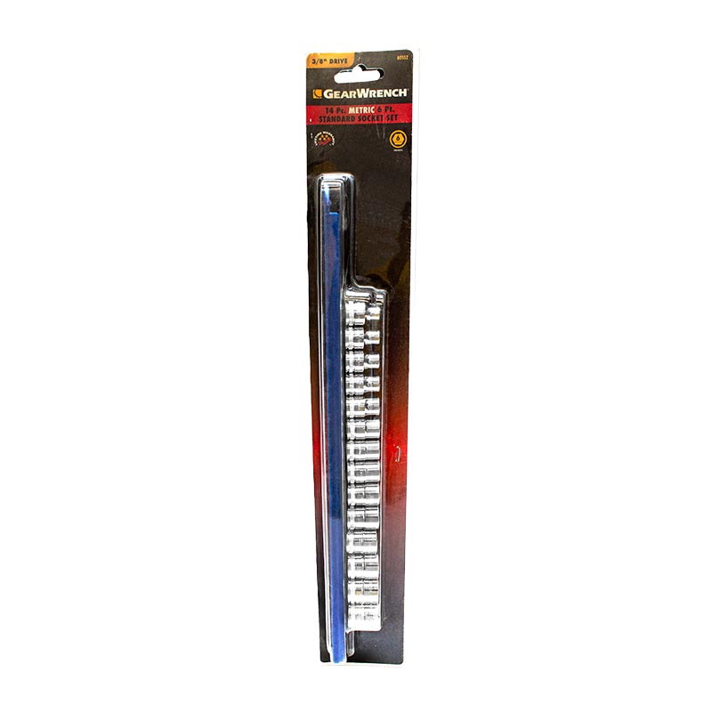 14 Piezas Juego de Dados Estandar 6 Puntas Mm de 3/8" APX80552