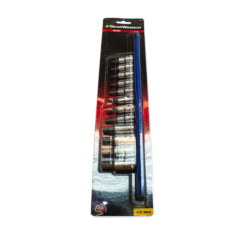12 Piezas Juego de Dados con Punta Hexagonal Mm de 3/8" APX80580