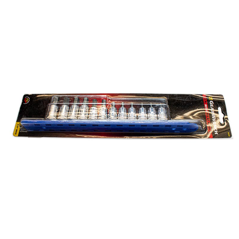 12 Piezas Juego de Dados con Punta Hexagonal Mm de 3/8" APX80580