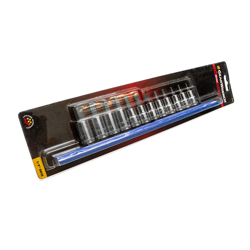 12 Piezas Juego de Dados con Punta Hexagonal Mm de 3/8" APX80580