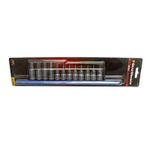 12 Piezas Juego de Dados con Punta Hexagonal Mm de 3/8" APX80580