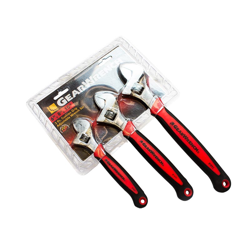 3 Piezas Set Llaves Ajustables con Mango Acojinado 6" 8" & 10" APX81990