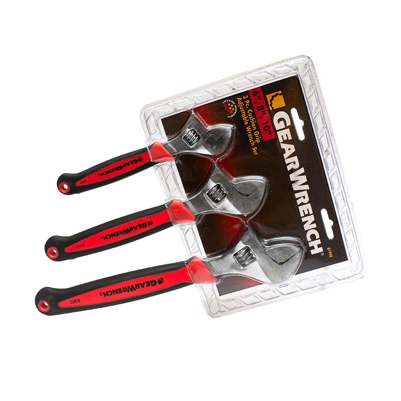 3 Piezas Set Llaves Ajustables con Mango Acojinado 6" 8" & 10" APX81990