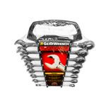 Juego de Llaves Combinadas con Matraca En Boca Abierta Sae 8 Piezas APX85599